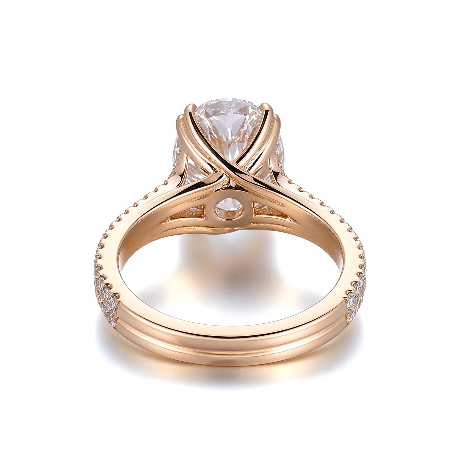 Carat Oval Lab Grown Diamond Engagement Ring, Double Row Pave Side Stones, Luxury IGI Certified Women’s Proposal Ring(Image4) Carat Oval Lab Grown Diamond Engagement Ring, Double Row Pave Side Stones, Luxury IGI Certified Women’s Proposal Ring(Image5)
