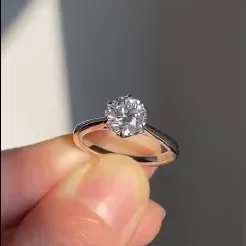 9k White Gold 4-Prong So