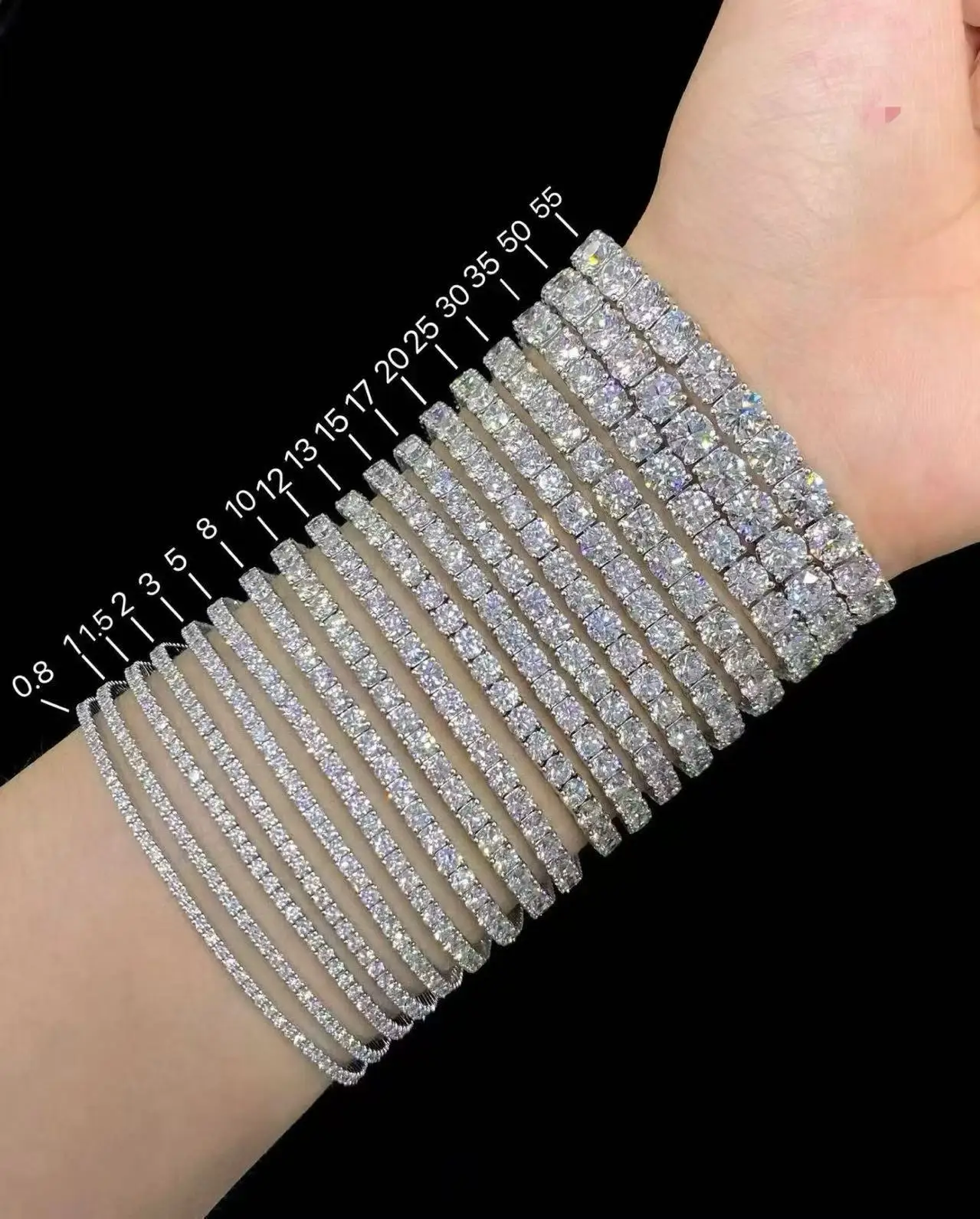 Tennis Bracelet Au750 Round Lab Grown Diamonds Bangles For Women 18k Real Gold Wedding Party Tennis Bracelets Unisex - Buy Product on Alibaba.com(图1) Tennis Bracelet Au750 Round Lab Grown Diamonds Bangles For Women 18k Real Gold Wedding Party Tennis Bracelets Unisex - Buy Product on Alibaba.com