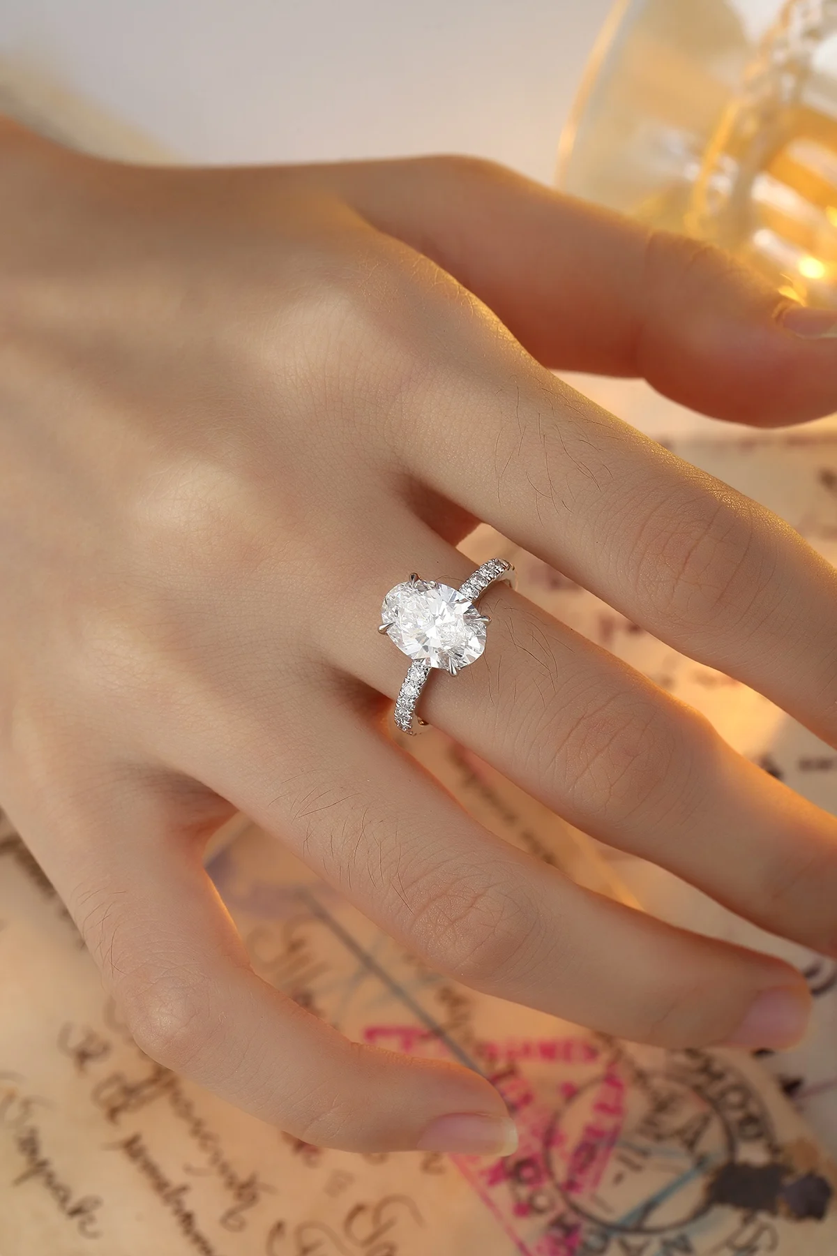 Anster Custom Lab Diamond Jewelry 18k Gold Jewelry Engagement Rings For Women Oval Cut Lab Diamond Ring - Buy  Product on Alibaba.com