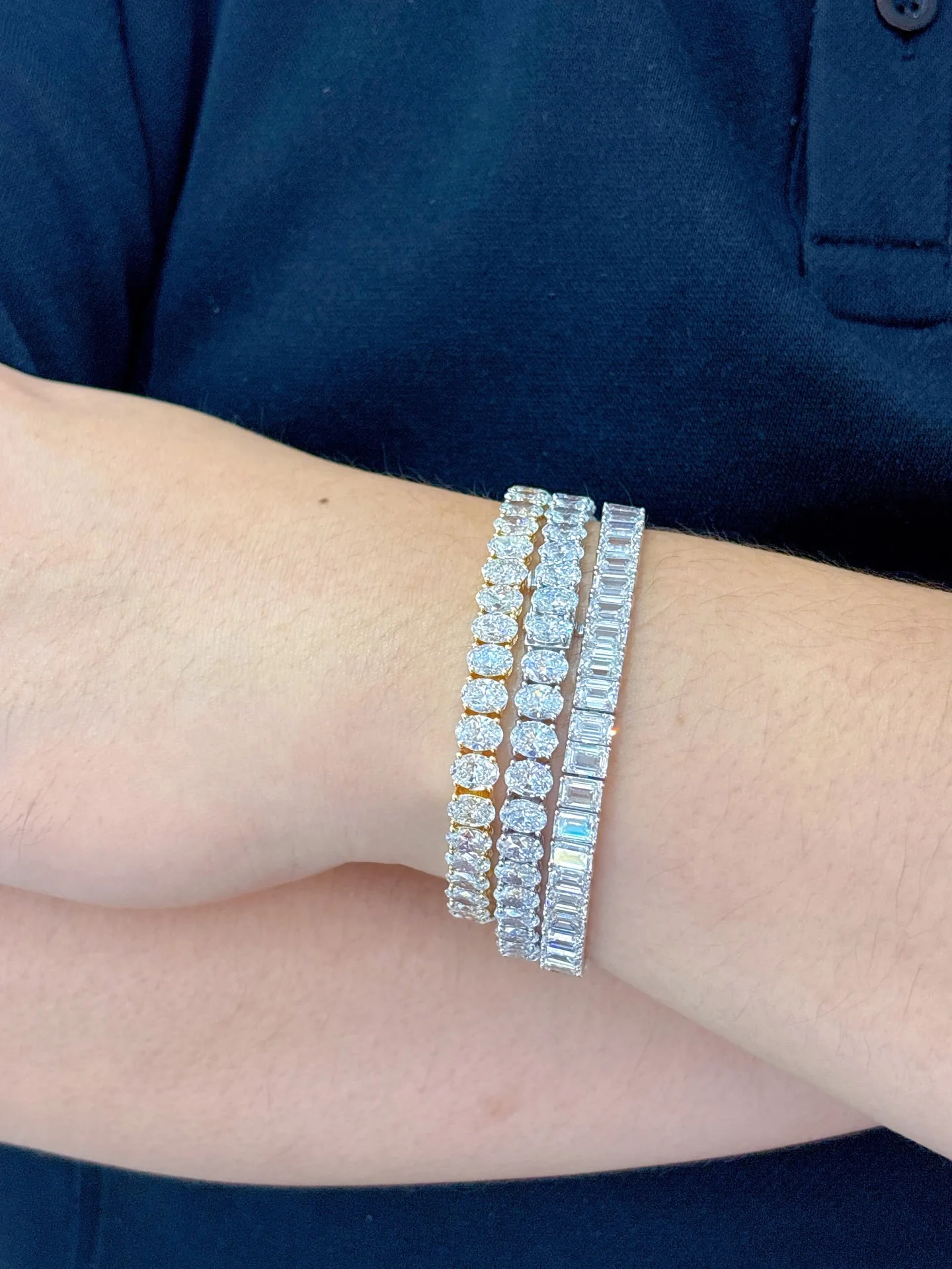 Tennis Bracelet Au750 Round Lab Grown Diamonds Bangles For Women 18k Real Gold Wedding Party Tennis Bracelets Unisex - Buy Product on Alibaba.com(图7) Tennis Bracelet Au750 Round Lab Grown Diamonds Bangles For Women 18k Real Gold Wedding Party Tennis Bracelets Unisex - Buy Product on Alibaba.com