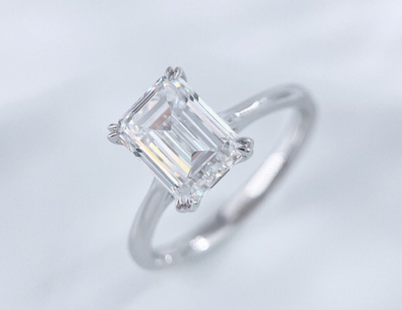 Custom Emerald Cut Lab G