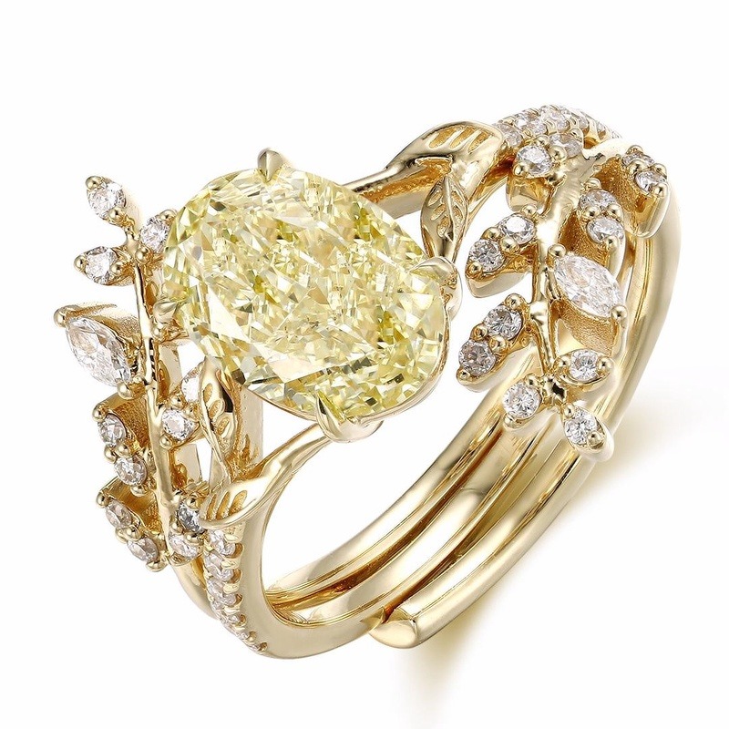 Custom Oval Cut Yellow L