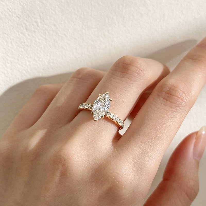 Custom Marquise Cut Pave