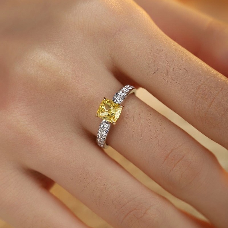 Custom Cushion Cut Lab G